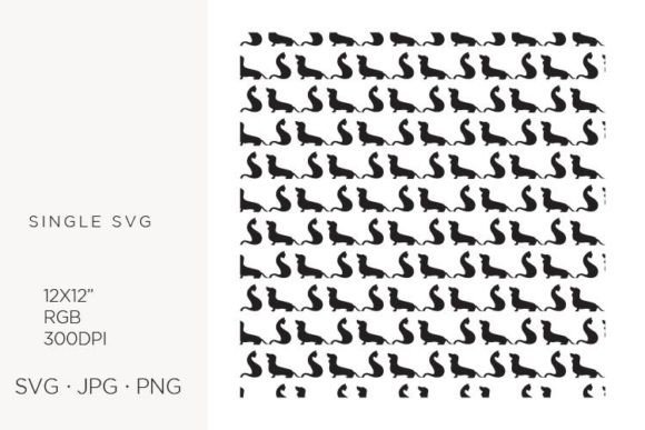 Abstract Dog and Cat Pattern Guide