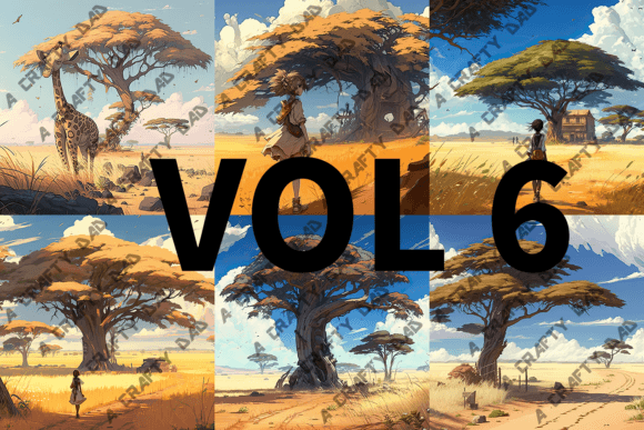 Anime African Savannah Vol 6: Merging Digital Art with Wilderness Aesthetics