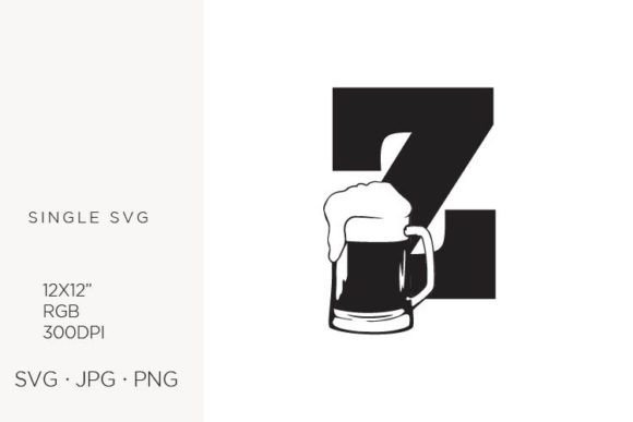 Big Glass of Beer, Letter: Elevating Design with Premium Vector Artwork