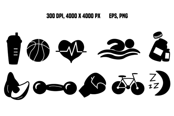 Black Sports Icons: Vector Design Essentials