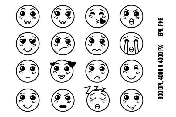 Charming Human Faces: Expressive Vector Icons