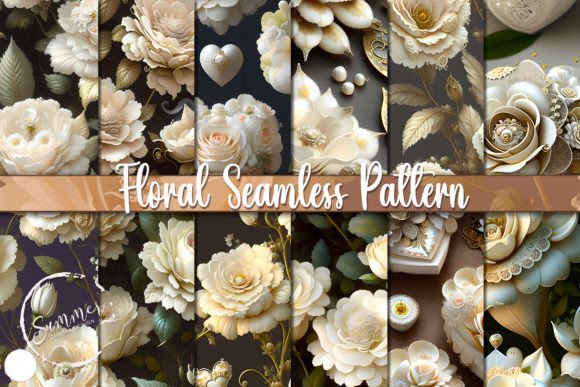Cream Ivory Roses, Seamless Patterns: A Guide to Elegant Design Execution