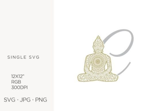 Golden Buddha Monogram Letter C: Elevating Design with Spiritual Elegance