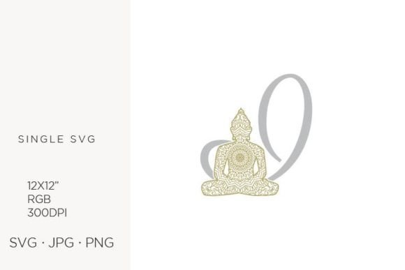 Golden Buddha Monogram Letter I: Design Guide