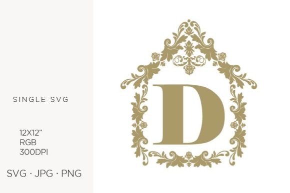House Like Ornamental Emblem, Letter D: A Versatile Digital Asset for Modern Design