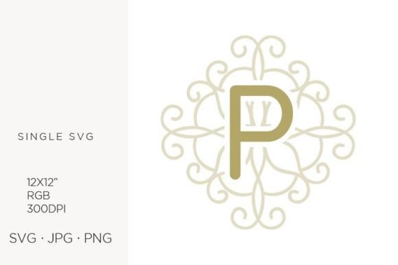Letter P Swirl Monogram: A Versatile Design Asset
