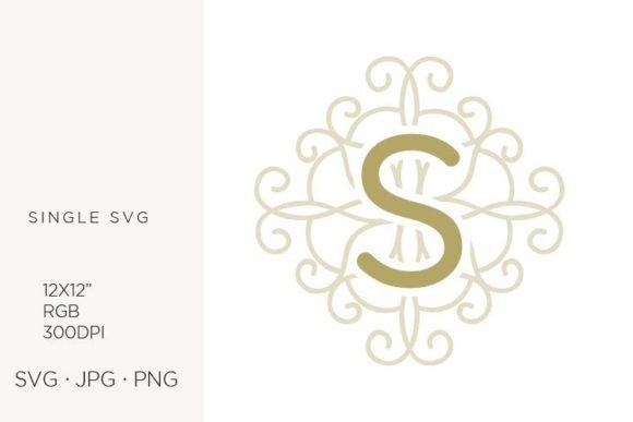 Letter S Swirl Ornamental Monogram Vector