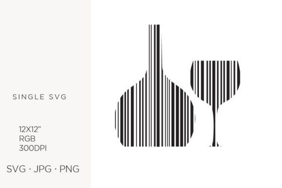 Mastering Barcode, Wine Bottle and Glass Vector Assets for Professional Design