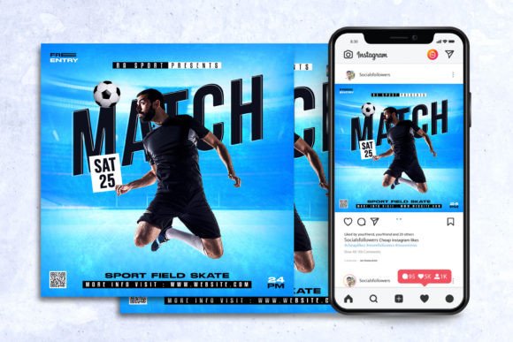 Optimizing Fan Engagement with a Professional Soccer Match Day Social Media Post Template