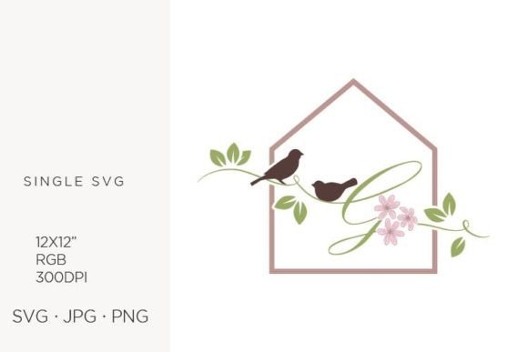 Strategic Branding with Birds Floral House, Letter G: A Design Asset for Modern Creators