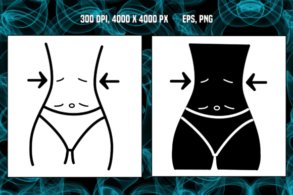 Two Waist Icons. Weight Loss: A Practical Guide for Designers and Marketers